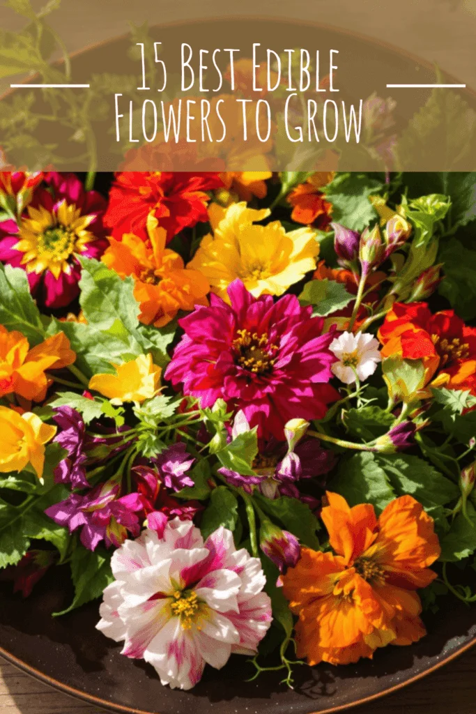 best edible flowers to grow pin