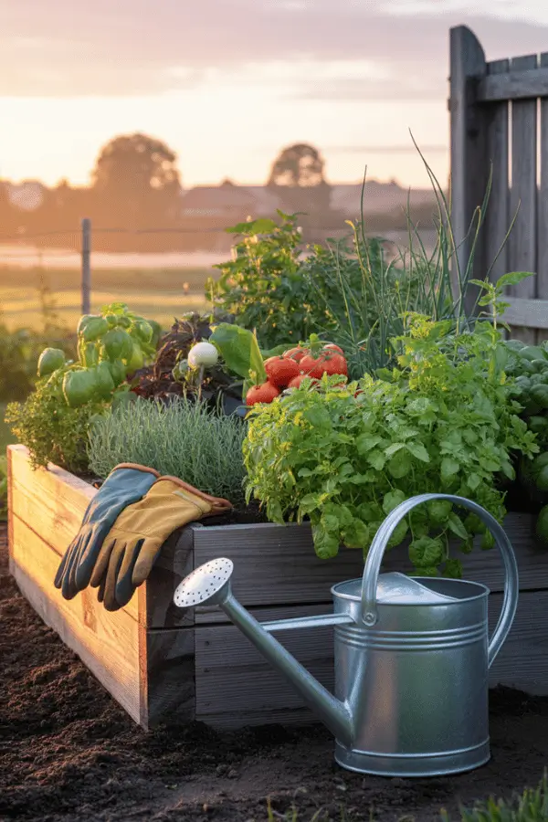 cedar planter box This cedar planter box supports chamomile, calendula, and more — your own backyard apothecary.