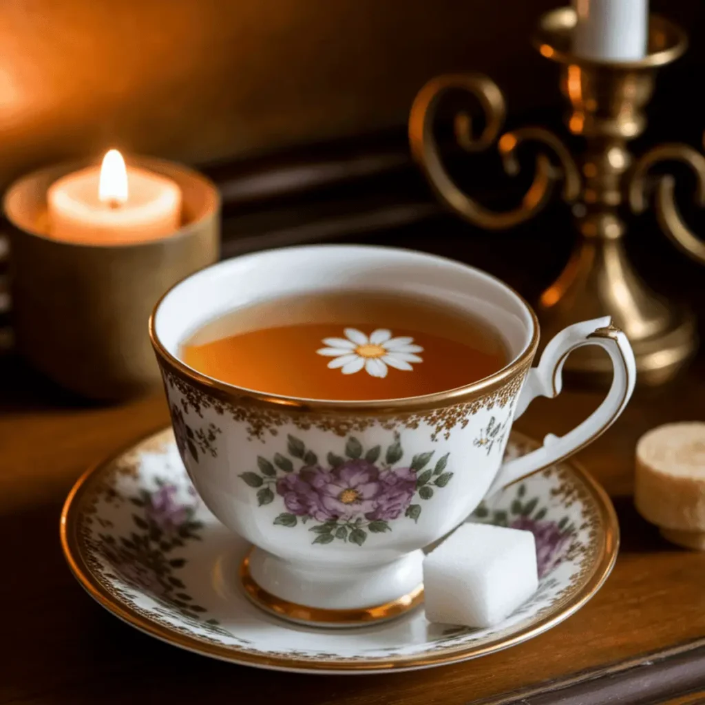 cup of chamomile tea