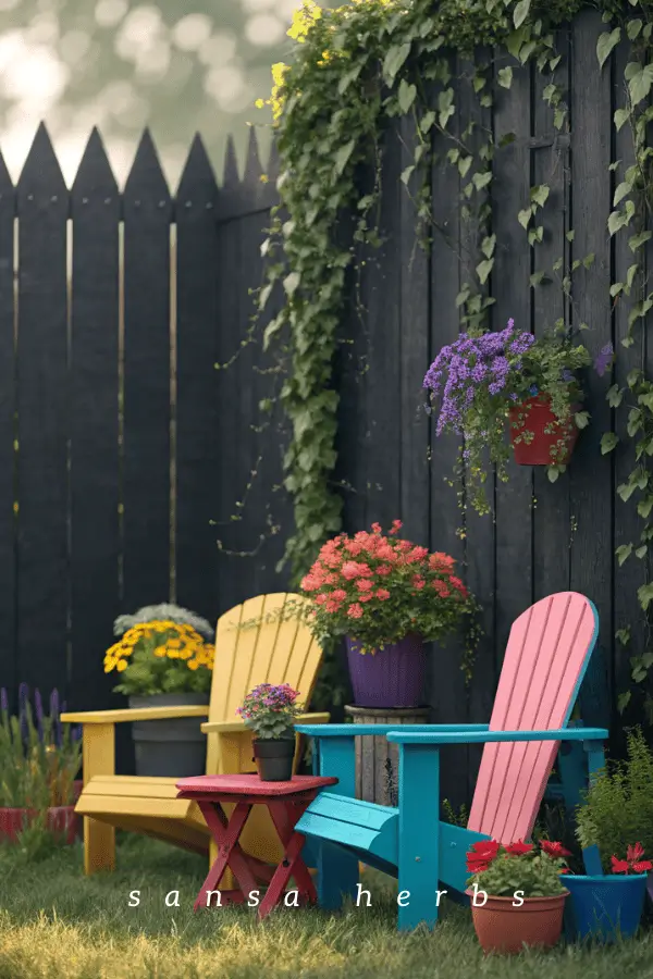 colored-outdoor-furniture painted outdoor chairs