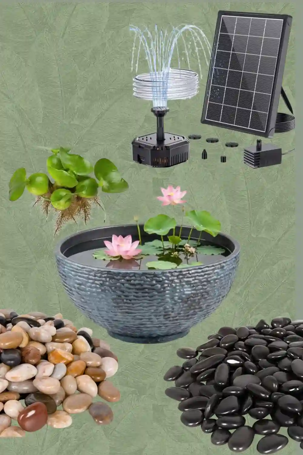 diy water feature collage