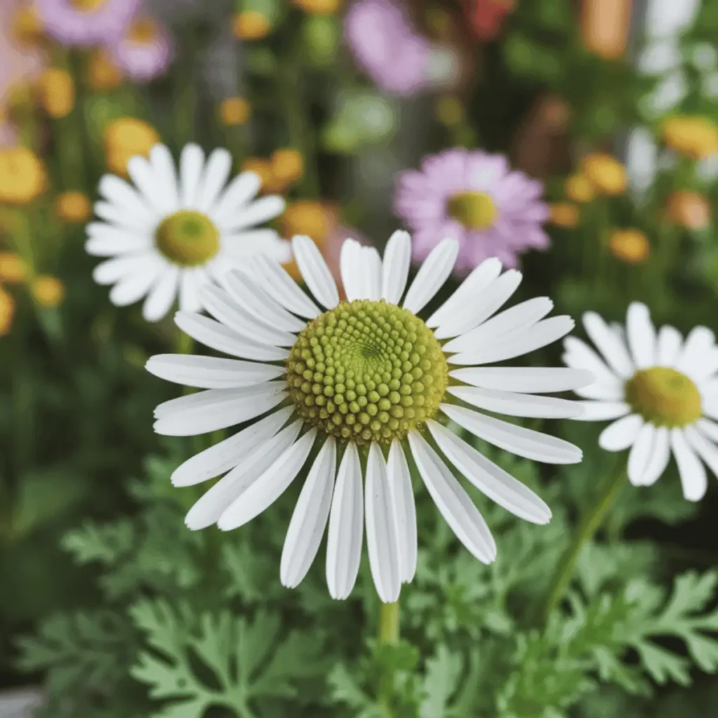 chamomile flower close up