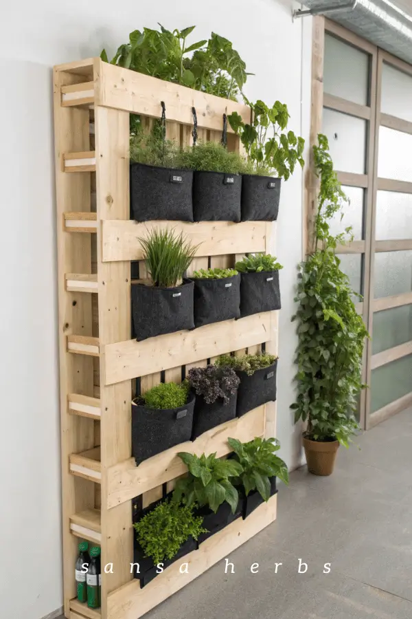 vertical-pallet-planter DIY project for compact garden spaces