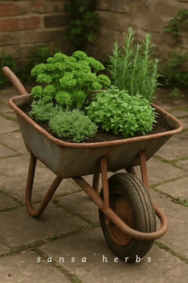 wheelbarrow-planter wheelbarrow planter